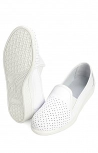 Туфли мужские с закрытым задником (натуральная кожа) белые
