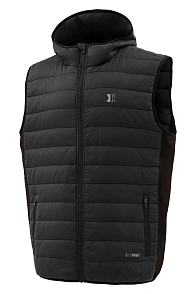 Жилет КОТПРОФИ СТРИТ (KOTPROFI STREET) стеганый с капюшоном черный