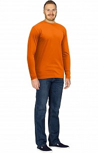 Футболка с длинным рукавом оранжевая