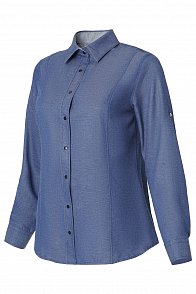 Блузка (рубашка) Бристон Бар (BristonBar) джинс женская т.синяя