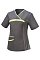 Блуза ЛИНДРЕД (Lindred) ОРИОН женская серая/лимонная, рукав короткий