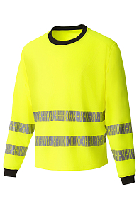 Футболка ЮНИОНВОРКВЕАР Хай-Вис (UNIONWORKWEAR Hi-Vis) длинный рукав желтая