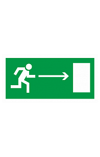 Знак "Направление к эвакуационному выходу направо" ( E 03 )