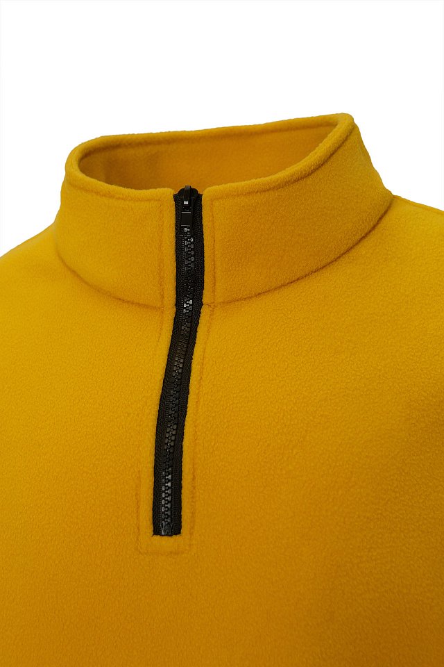 Толстовка КОТЛАЙН (KOTLINE) флисовая с воротником тройер горчица - kopiya_1280x1920