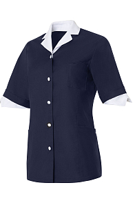 Блуза Мелисандра КЛАССИК (Melisandra CLASSIC) со съёмным воротником т.синяя