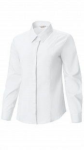 Рубашка женская El-Risto white (белая) удлиненная