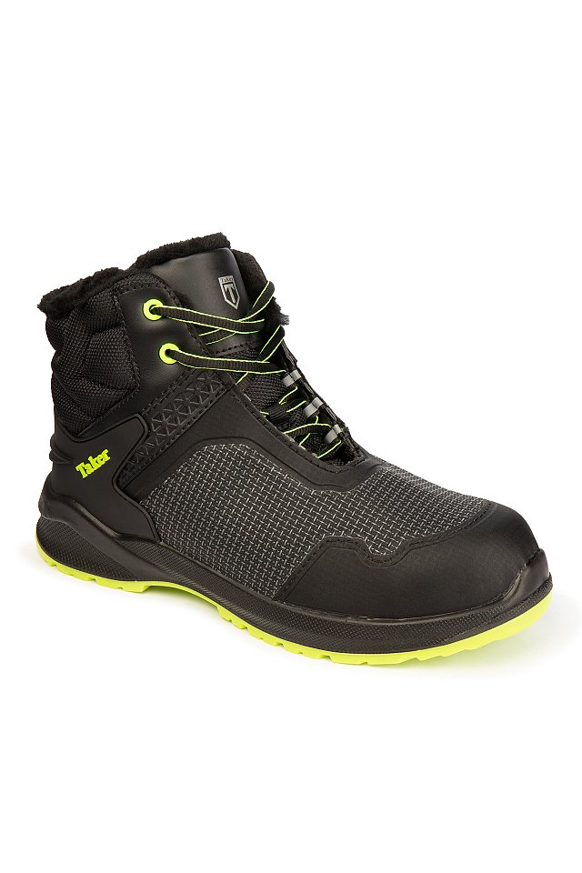 Ботинки ТЕЙКЕР (TAKER) утепленные с композитным подноском и кевларовой стелькой черные/зеленые