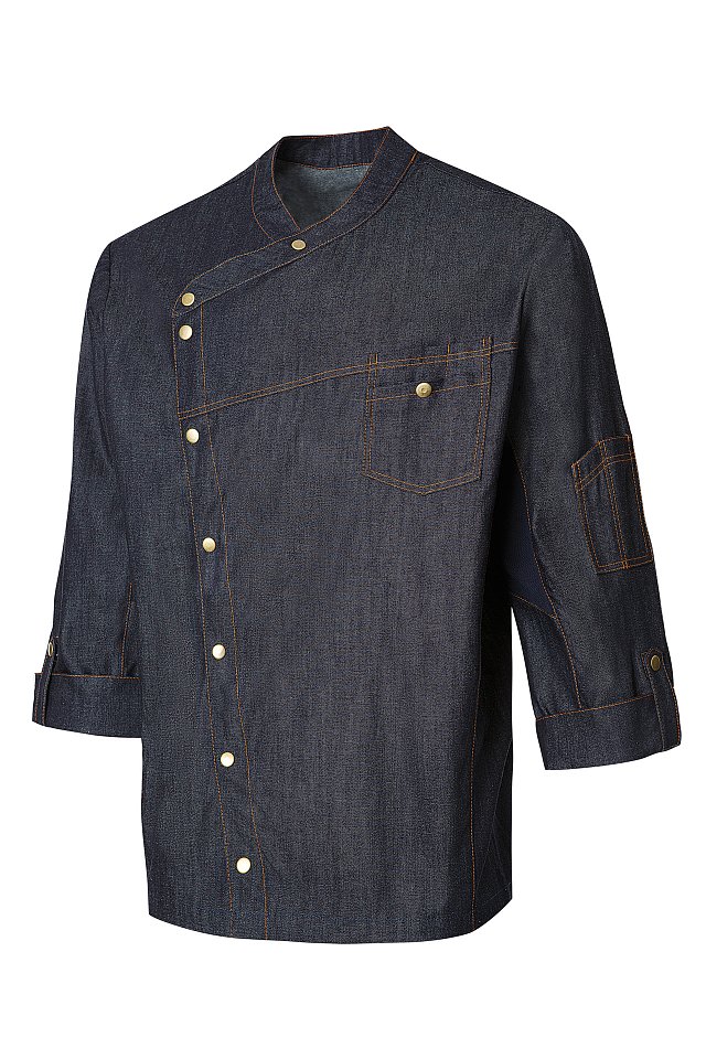 Китель поварской РИСТРЕТТО ШЕФ джинс мужской темно-синий