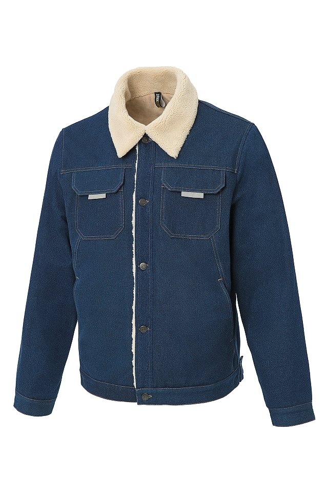Куртка КОТКРУТ (KOTKRUT) Джинс деним, с мехом