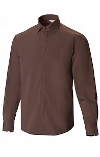 Рубашка мужская El-Risto без кармана chocolate (коричневая)