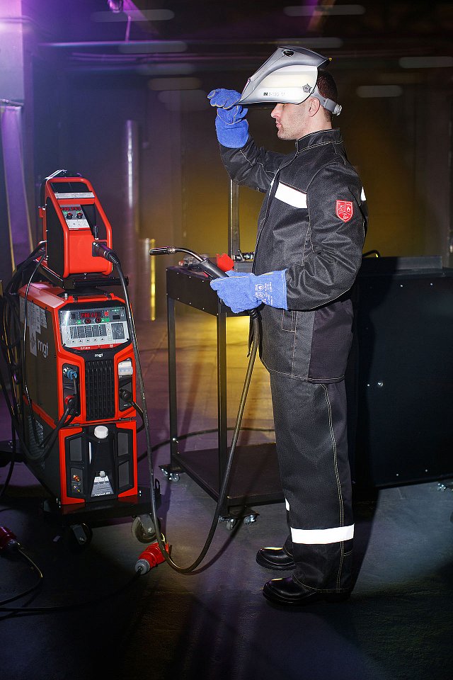 Краги спилковые ЛЮКС синие - _3_1280x1920