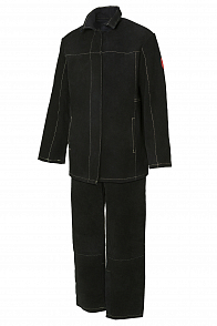 Костюм сварщика цельноспилковый КС30 Минпромторг черный