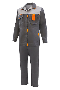 Костюм "Профессионал" женский темно-серый со светло-серым