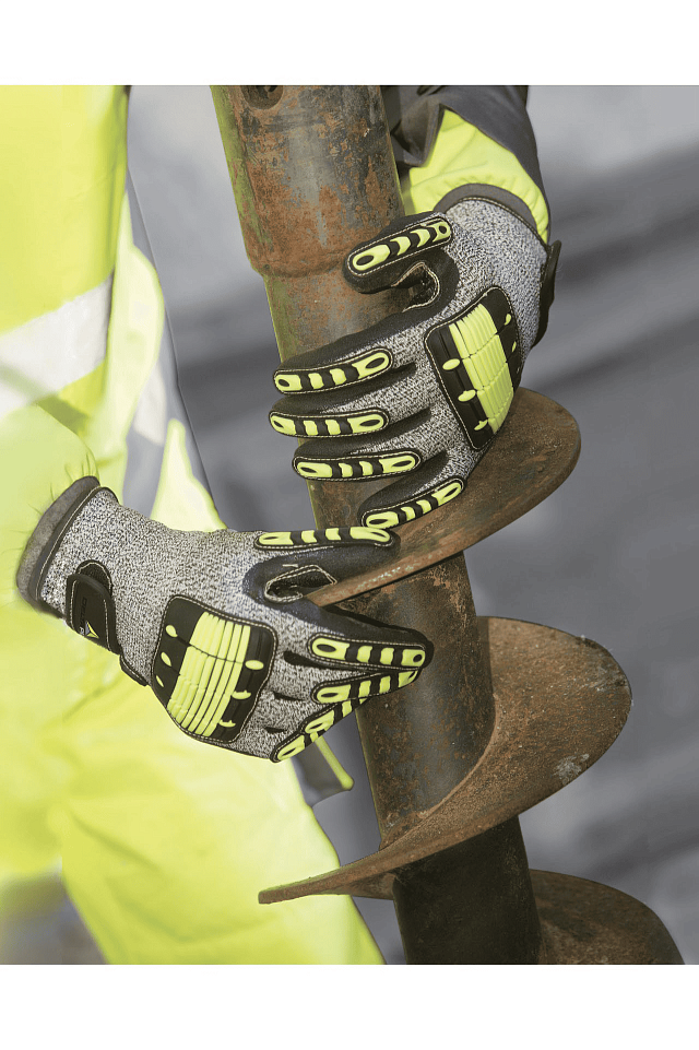 Перчатки противопорезные ДЕЛЬТА ПЛЮС ЕОС НОКАТ желтые/черные/серые - _8_