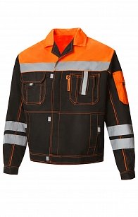 Куртка Профессионал-2 с СОП черно/оранжевая
