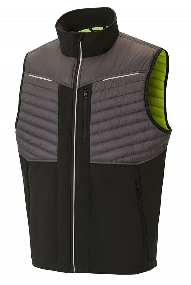 Жилет ЮНИОНВОРКВЕАР (UNIONWORKWEAR) Микс т.серый/черный/лайм