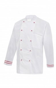 Куртка Люкс-Лайт поварская (распродажа) красная полоска