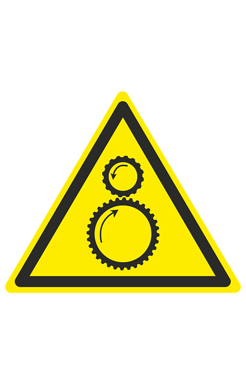 Знак "Осторожно. Возможно затягивание между вращающимися элементами" ( W 29 ) - upload/resize_cache/iblock/933/500_783_1821712164bebe8964a3cb4f91f48bb72/W_29