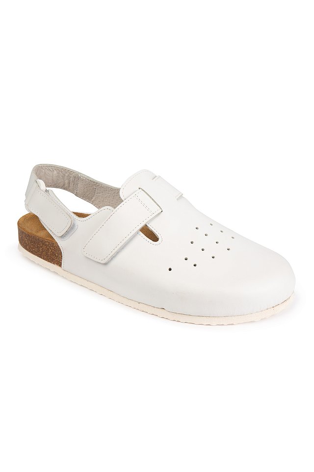 Сандалии МИЛКА БРАНКОС на подошве из пробки мужские 12WHT(белые)