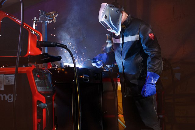 Краги спилковые ЛЮКС синие - _2_1280x1920