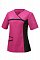 Блуза ЛИНДРЕД (Lindred) ОРИОН женская фуксия/черная, рукав короткий