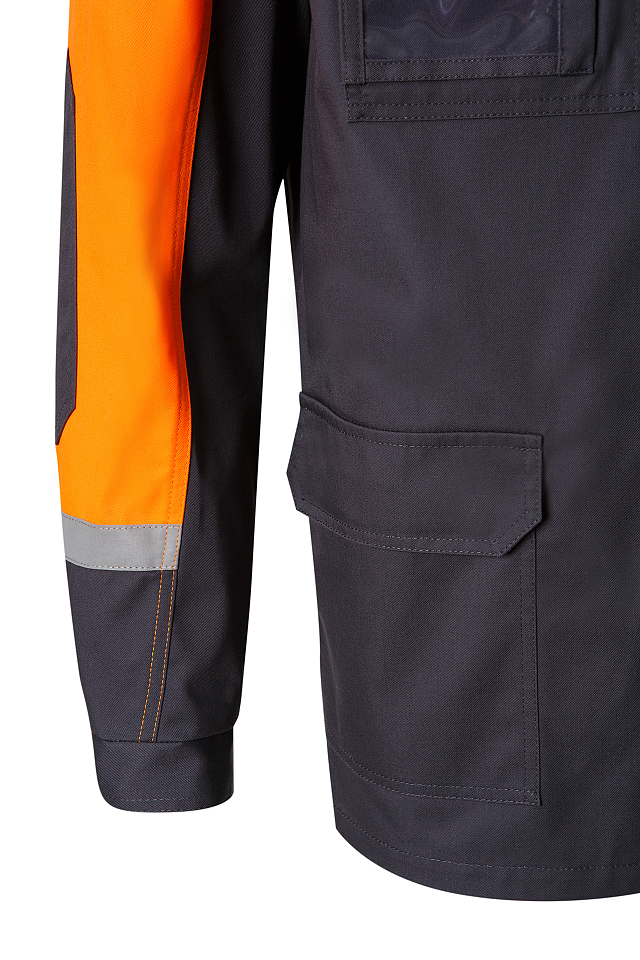 Костюм мужской рабочий Союз-1, КРм, Минпромторг т.серый/оранжевый - _8_