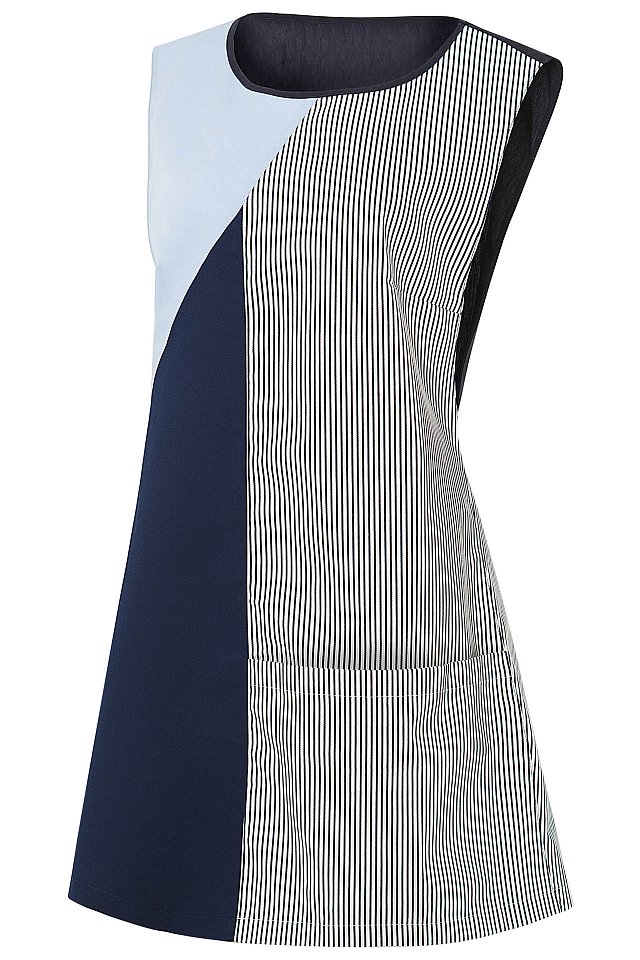 Фартук КЛИНПЛЕКС (CLINPLEX) ВИТА комбинированный полоска/т.синий/голубой