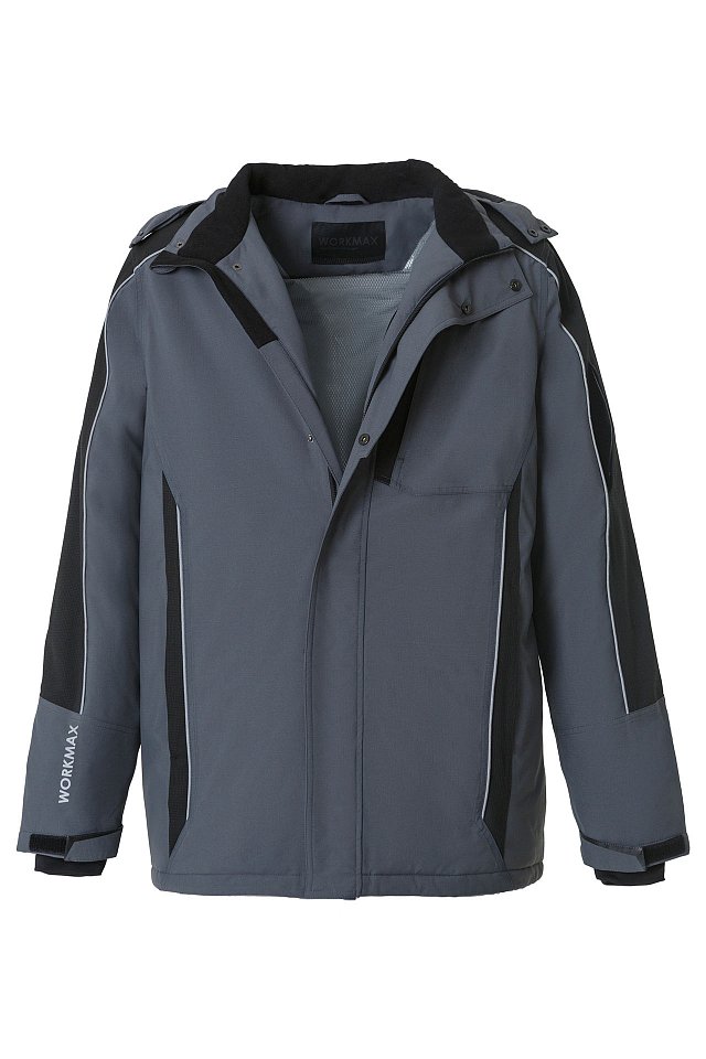 Куртка ВОРКМАКС (WORKMAX) РИПСТОП утепленная т.серая/черная - _2_1280x1920