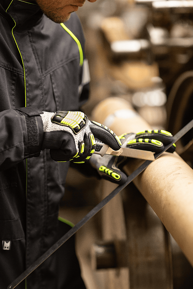 Перчатки противопорезные ДЕЛЬТА ПЛЮС ЕОС НОКАТ желтые/черные/серые - _6_