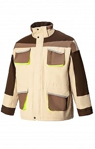 Куртка "Таймыр" зимняя бежево - коричневая