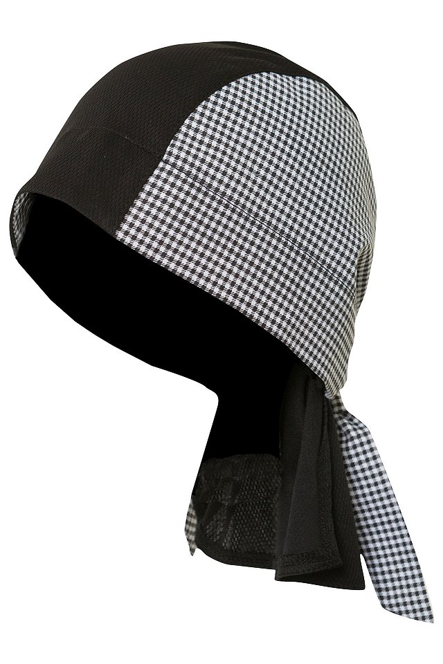 Бандана РИСТРЕТТО ШЕФ черная/клетка мелкая