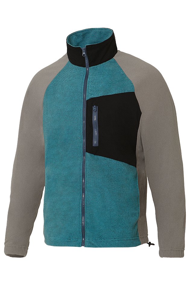 Толстовка КОТПРОФИ (КОТПРОФИ) комбинированная бирюза/серая, на молнии