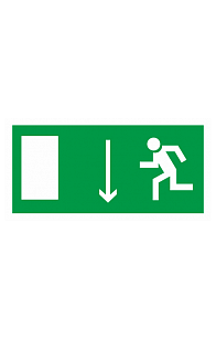 Знак "Указатель двери эвакуационного выхода (левосторонний)" ( E 10 )