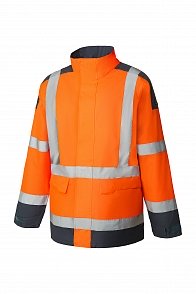 Куртка Дельта Плюс Изивью (EASYVIEW) утепленная с СВП оранжевая/т.синяя