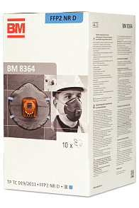 Респиратор ВМ 8364 FFP2 NR D (упаковка 10 шт.)