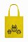 Сумка Шоппер принт желтый совы