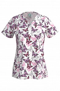 Блуза Эргофайв Актив (ERGOFIVE Active) EAJW02 женская принт бабочки на светлом