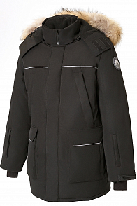 Куртка Домбай утепленная черная, тк.Рейнман Хеви