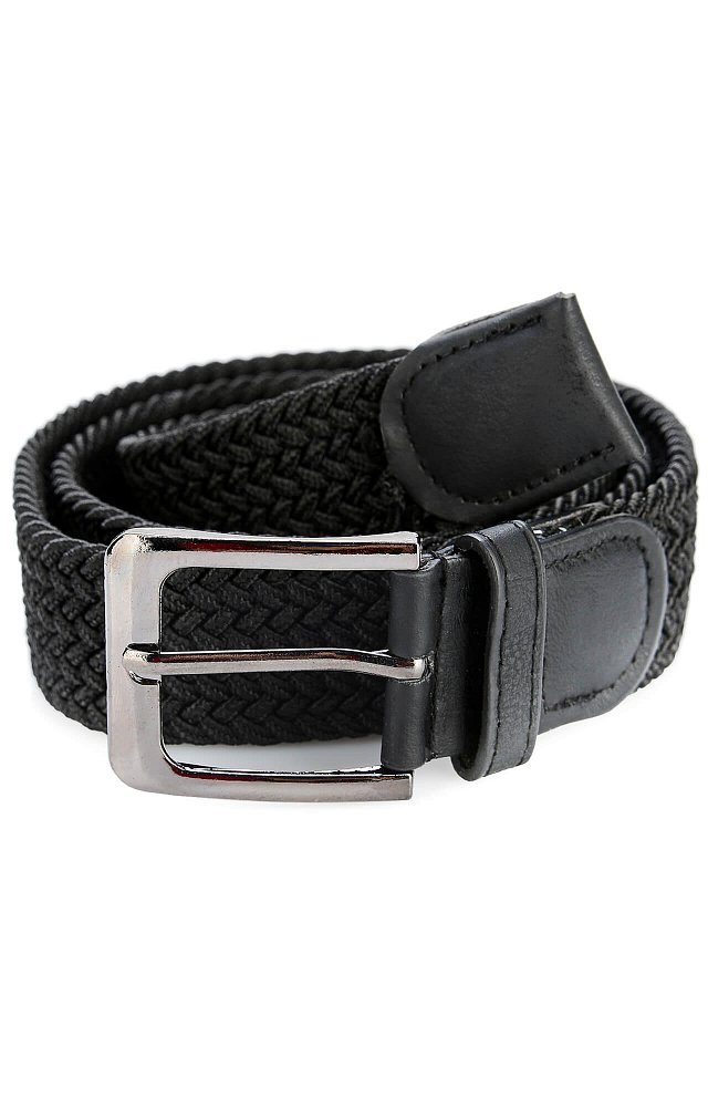 Ремень плетёный (резинка) цвет black (черный)