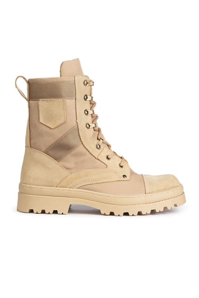 Ботинки БУТЕКС ОХРАННИКА с высокими берцами комбинированные натуральная бахтармяная кожа/Оксфорд мод 3801/4 бежевые - upload/resize_cache/iblock/ee4/640_1002_1821712164bebe8964a3cb4f91f48bb72/botinki_buteks_ohrannika_mod_38014_bejevye_right