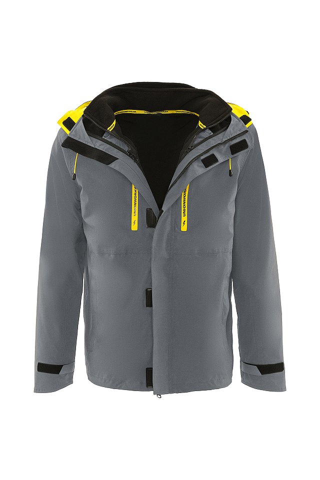 Куртка ЮНИОНВОРКВЕАР (UNIONWORKWEAR) 3 в 1 т.серая - copy