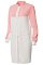 Халат ГВЕНН ЛЮКС ЛИНДРЕД  длинный рукав, кнопки женский белый/светло-розовый